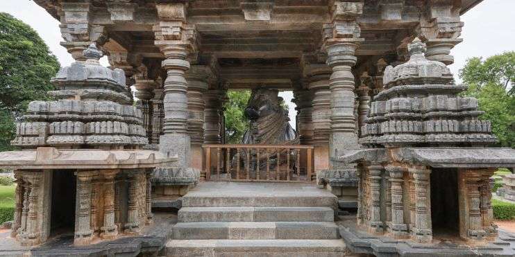 The majestic Lord Shiva temple in Karnataka, a sacred place of worship and spirituality.