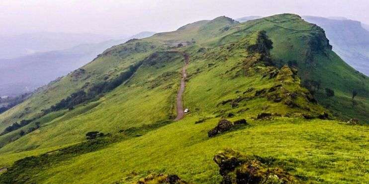 a road on a Baba Budangiri hill in Chikmagalur