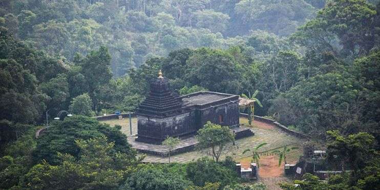  Bhairaveshwara Temple seen from above, nestled among greenery.