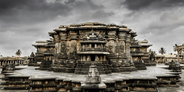 The Chennakeshava Temple in Krishnapuram, Karnataka, showcases intricate Hoysala architecture and detailed carvings of deities.