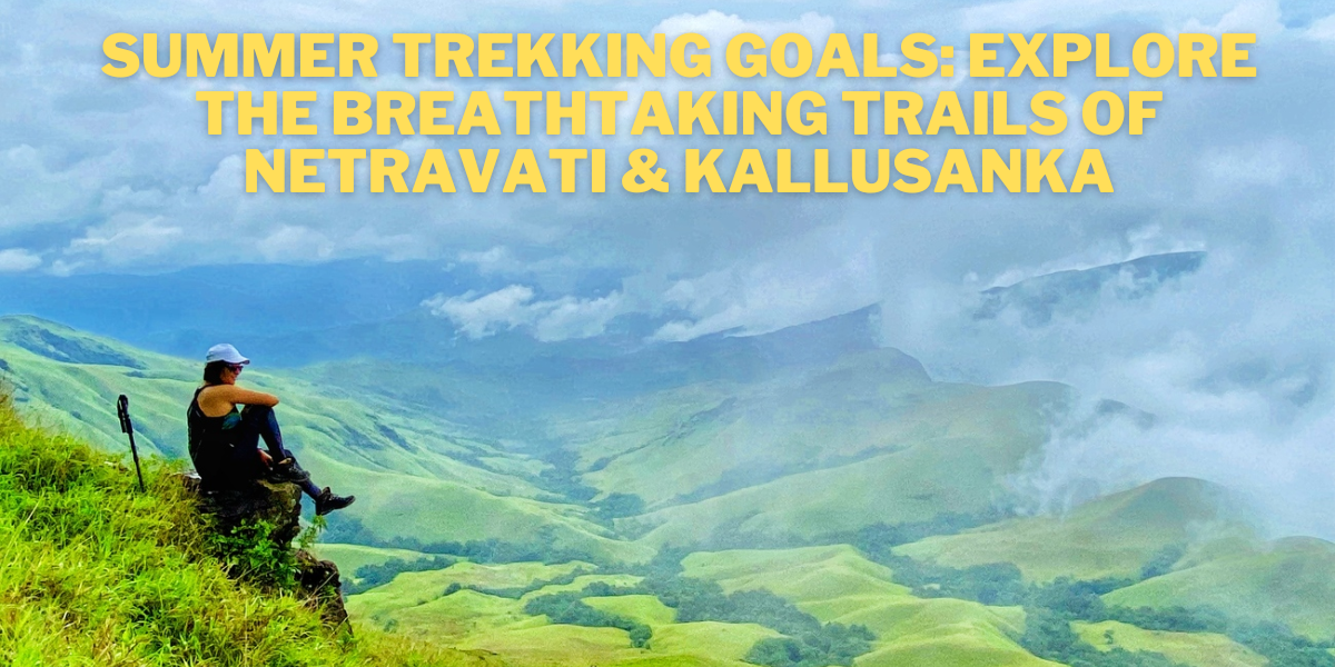 Scenic view of trekkers on the stunning trails of Netravati and Kallusanka, showcasing summer adventure in nature.