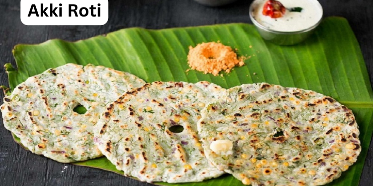 Akki Roti, a gluten-free flatbread made from rice flour, served with chutneys or curries, popular in Chikmagalur.