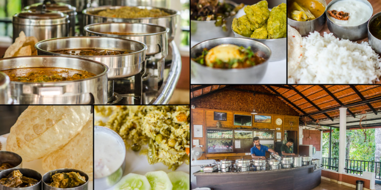A vibrant collage showcasing various traditional dishes and local delicacies from Chikmagalur's culinary scene.