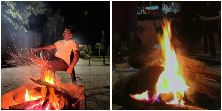 ➟ Night_ The Bonfire Experience Under Clear Starry Skies